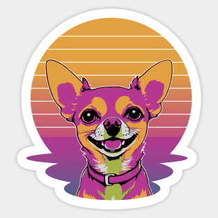 funny and cute dog chihuahua moms Sticker